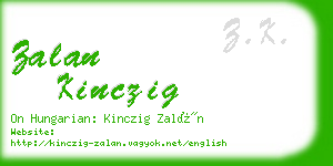 zalan kinczig business card